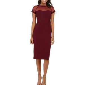 Illusion top crepe dress